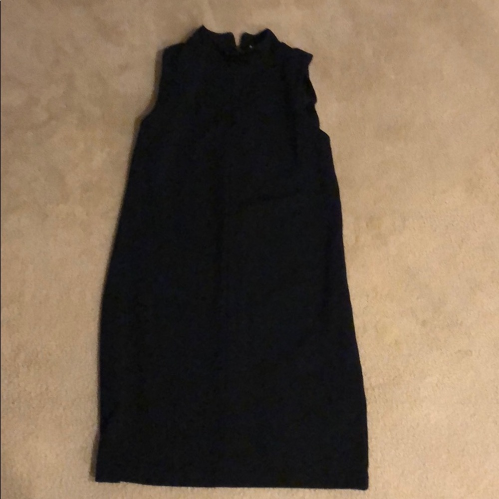 Black, sleeveless dress